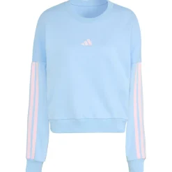adidas - Women's 3-Stripes French-Terry Sweatshirt - Pullover
