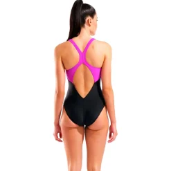 Arena - Women's Grid Swimsuit V Back Graphic - Badeanzug