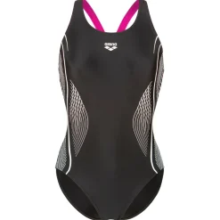 Arena - Women's Grid Swimsuit V Back Graphic - Badeanzug