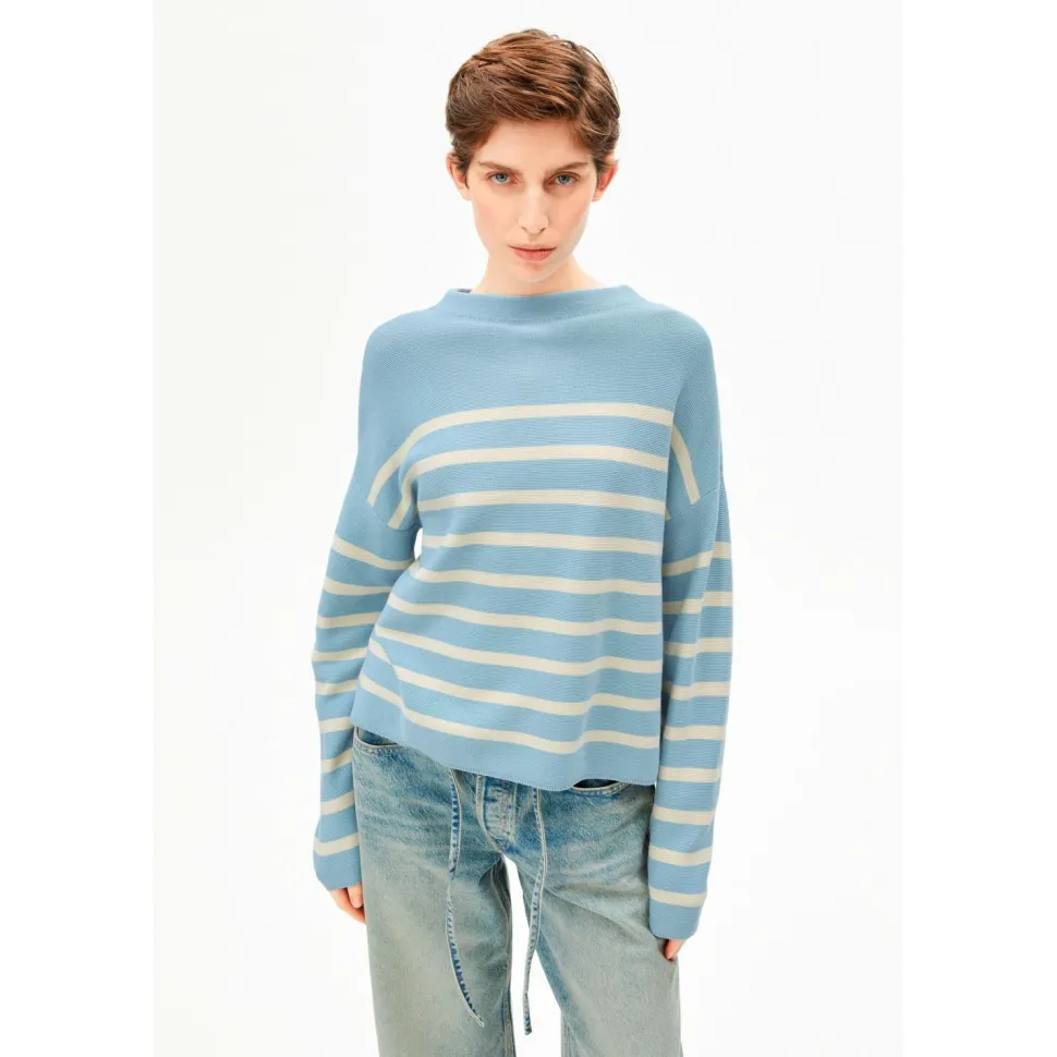 ARMEDANGELS - Women's Merinaa Stripes Knit Sweater - Pullover