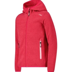 CMP - Girl's Jacket Fix Hood Jacquard Knitted 3H19825 - Fleecejacke