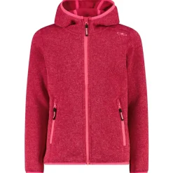 CMP - Girl's Jacket Fix Hood Jacquard Knitted 3H19825 - Fleecejacke