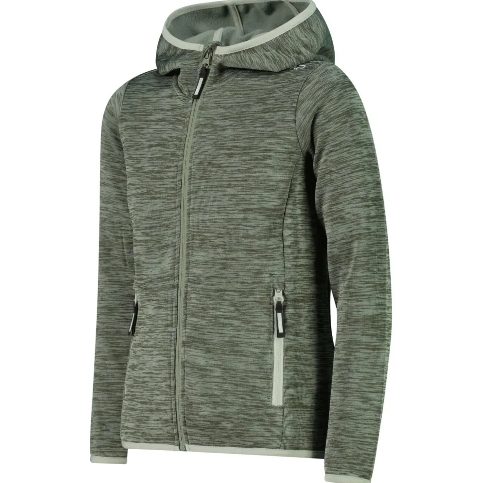 CMP - Girl's Jacquard Knitted Jacket Fix Hood - Fleecejacke