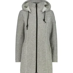 CMP - Women's Parka Fix Hood Bonded Knitted w. Fur - Fleecejacke