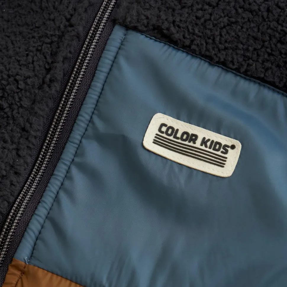 Color Kids - Kid's Fleece Waistcoat With Quilt - Fleeceweste