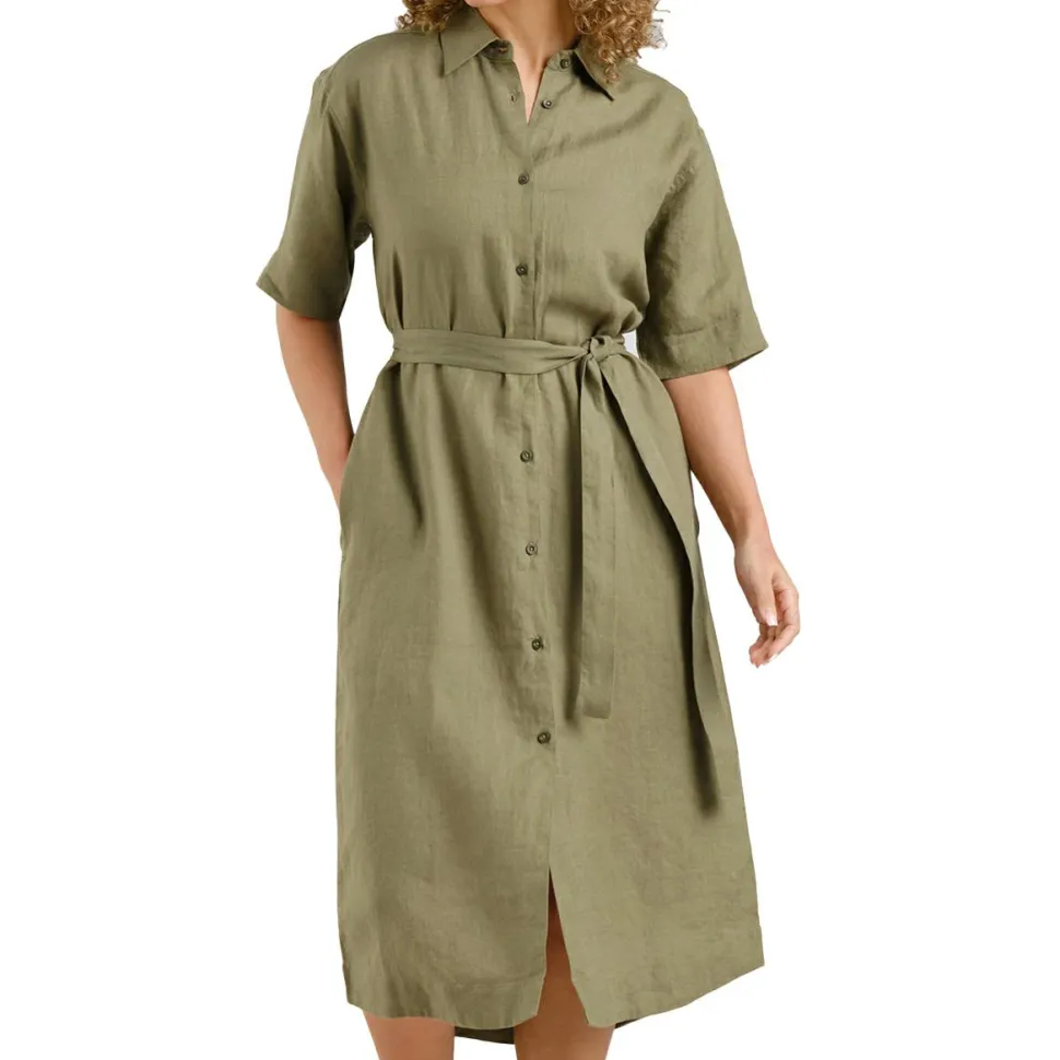 DEDICATED - Women's Shirt Dress Ripa Linen - Kleid