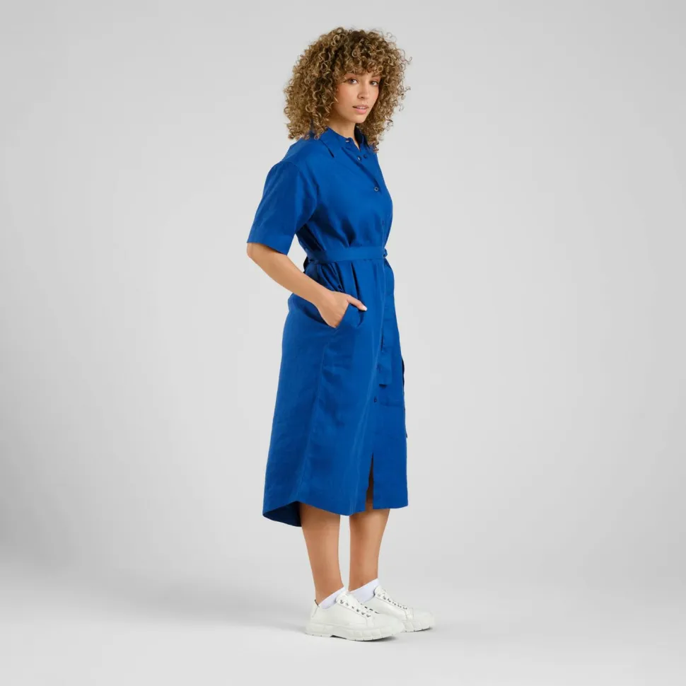 DEDICATED - Women's Shirt Dress Ripa Linen - Kleid