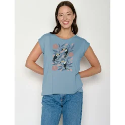 GreenBomb - Women's Tucan Flower Timid - T-Shirt