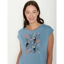 GreenBomb - Women's Tucan Flower Timid - T-Shirt
