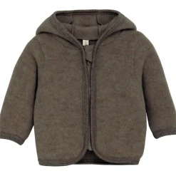 Huttelihut - Baby's Jacket Bear Ears Wool Fleece - Merinojacke