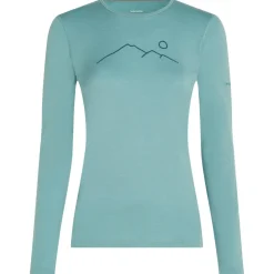 Icebreaker - Women's Merino 200 Oasis L/S Crewe Rainer Ridge - Merinounterwäsche