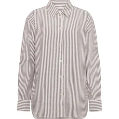KnowledgeCotton Apparel - Women's Oxford Striped Boyfriend Fit Shirt - Hemd