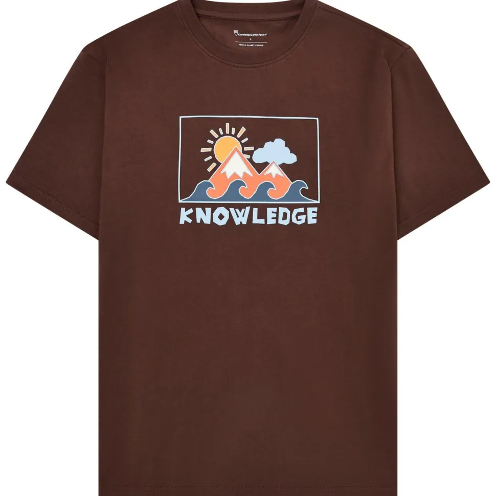 KnowledgeCotton Apparel - Regenerative Organic Cotton Front Print T-Shirt - T-Shirt