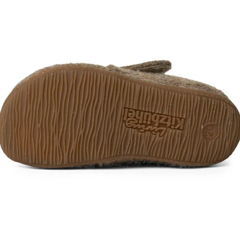 Living Kitzbühel - Kid's Franzi Filz Klettschuh - Hausschuhe