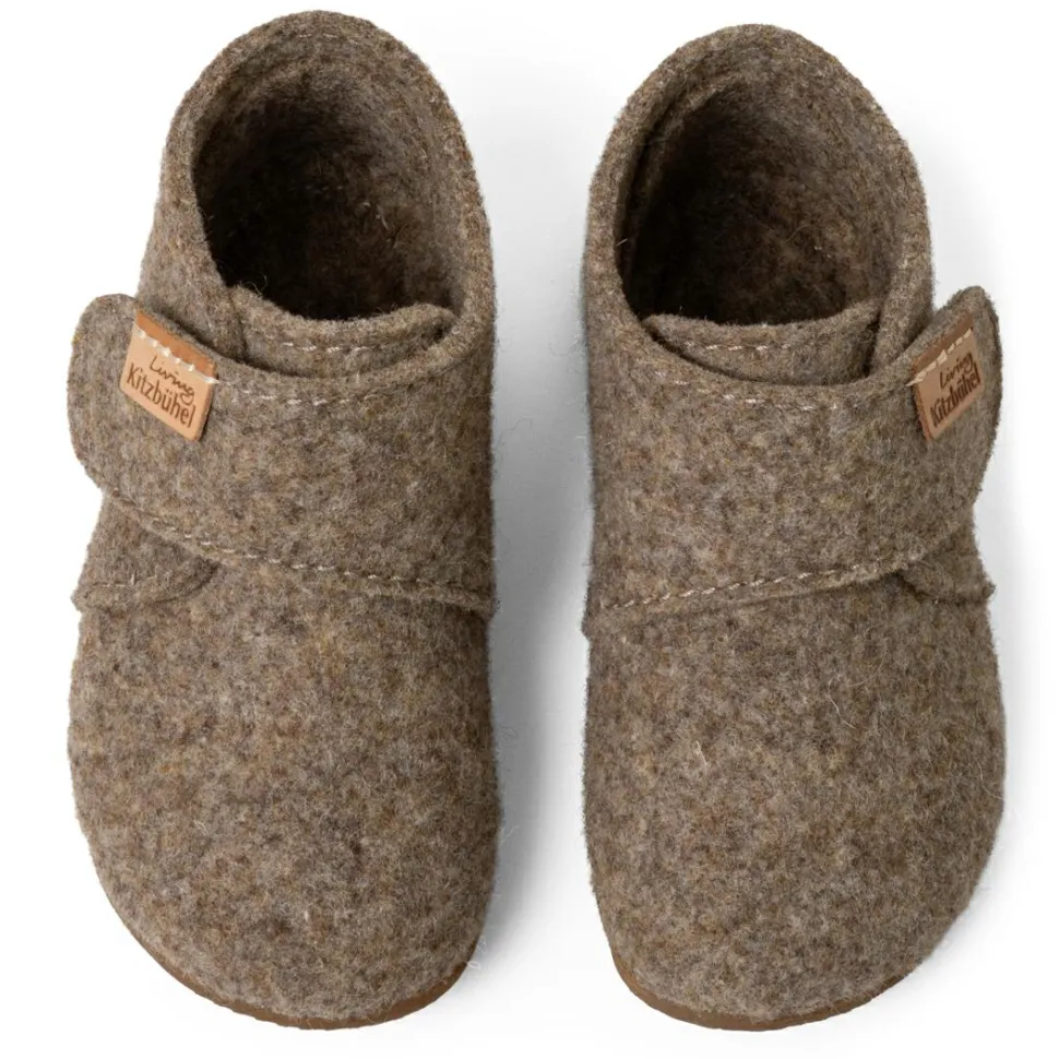 Living Kitzbühel - Kid's Franzi Filz Klettschuh - Hausschuhe