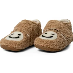 Living Kitzbühel - Kid's Smiley Plüsch-Klettschuh - Hausschuhe