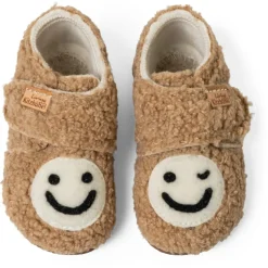 Living Kitzbühel - Kid's Smiley Plüsch-Klettschuh - Hausschuhe