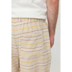 Mazine - Striped Linen-Mix Shorts - Shorts