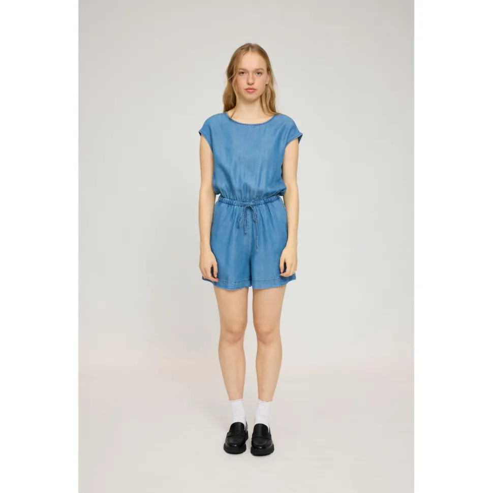 Mazine - Women's Denim Short Jumpsuit - Jumpsuit