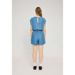 Mazine - Women's Denim Short Jumpsuit - Jumpsuit
