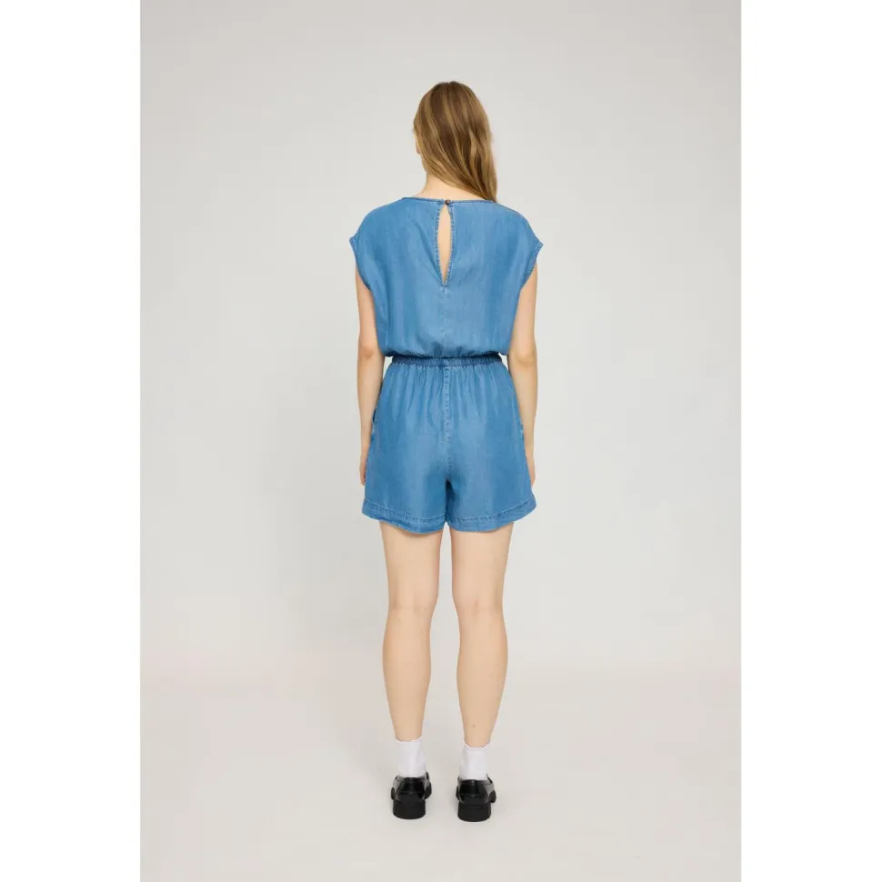 Mazine - Women's Denim Short Jumpsuit - Jumpsuit