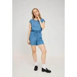 Mazine - Women's Denim Short Jumpsuit - Jumpsuit