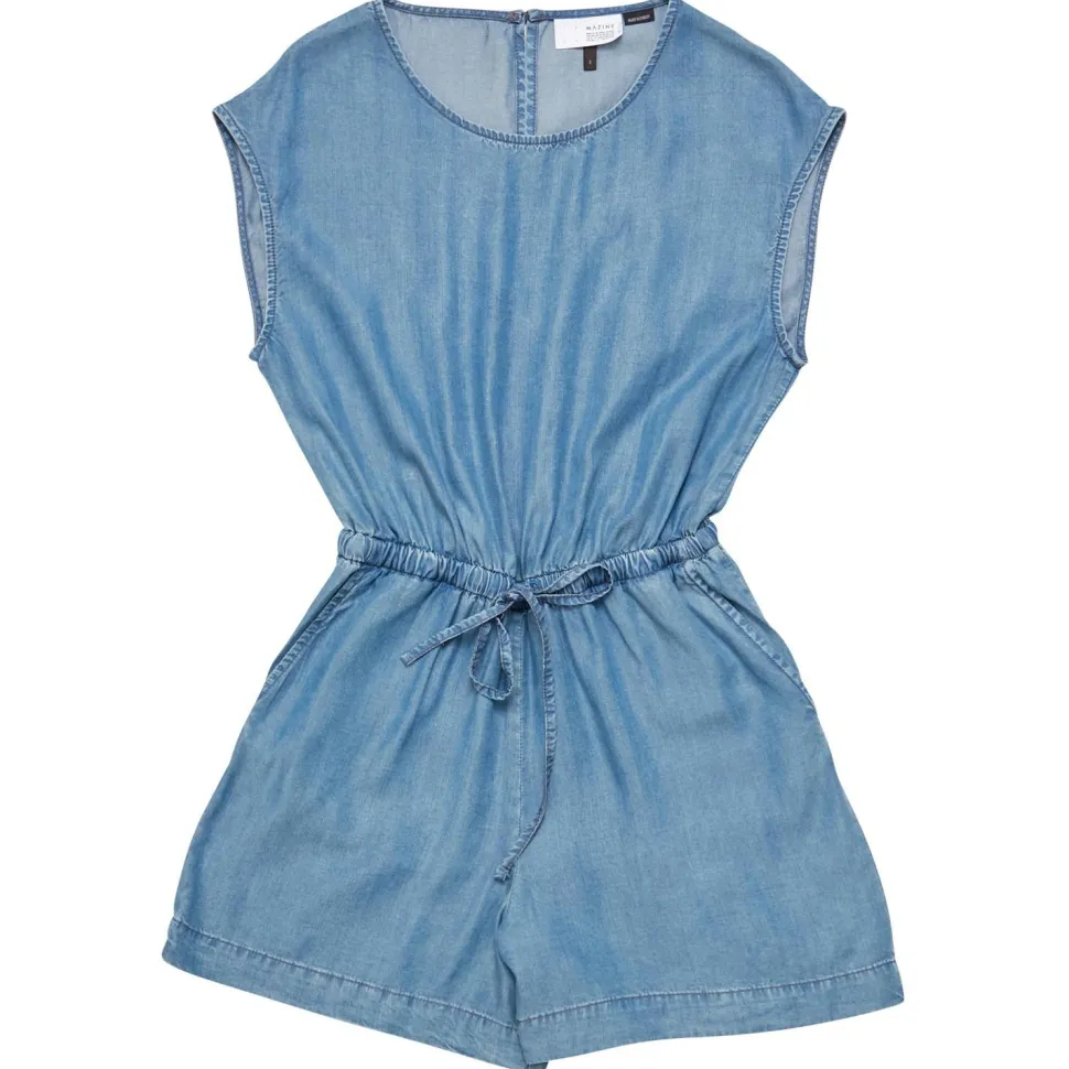 Mazine - Women's Denim Short Jumpsuit - Jumpsuit