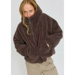 Mazine - Women's Faux-Fur Hooded Jacket - Freizeitjacke