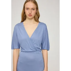 Mazine - Women's Faux-Wrap Jersey Dress - Kleid