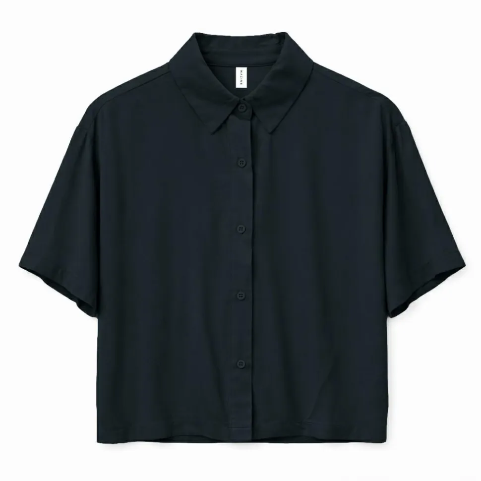 Mazine - Women's Short Sleeve Viscose Shirt - Bluse