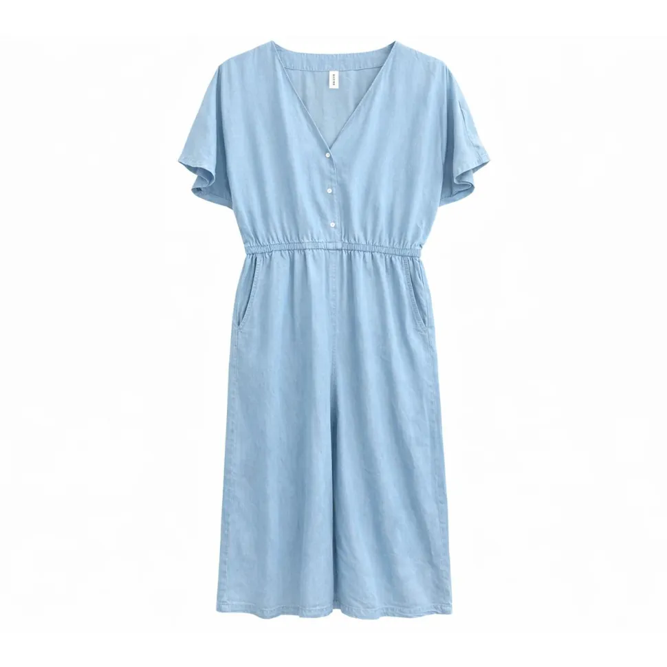Mazine - Women's Wide Leg Tencel Jumpsuit - Jumpsuit