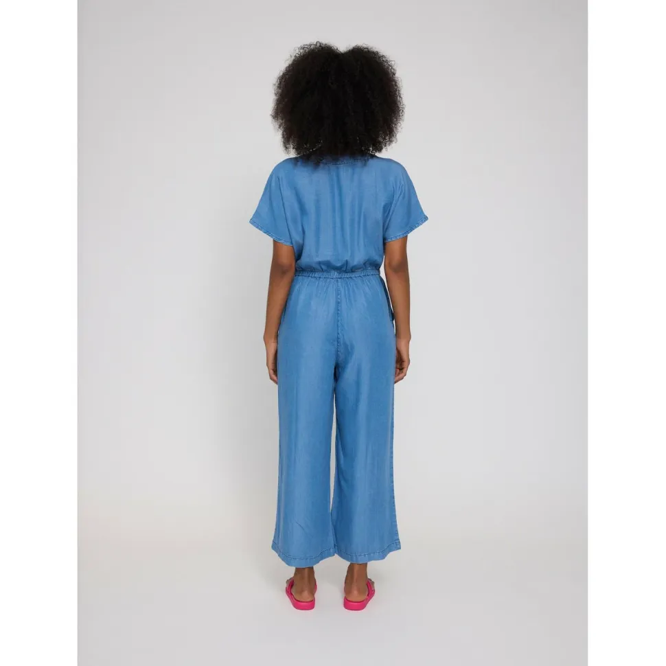 Mazine - Women's Wide Leg Tencel Jumpsuit - Jumpsuit