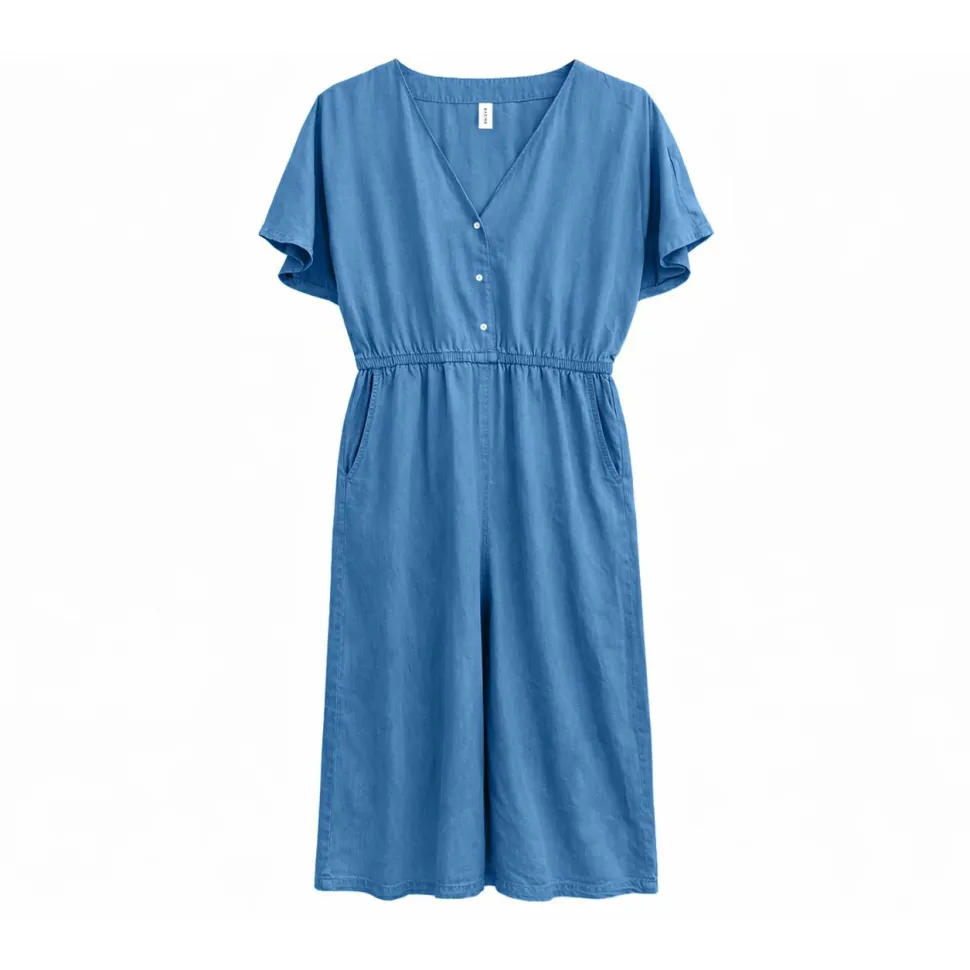 Mazine - Women's Wide Leg Tencel Jumpsuit - Jumpsuit