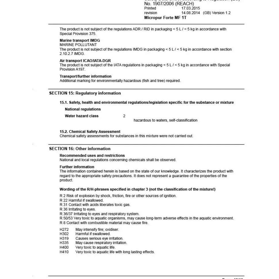 Micropur - Micropur Forte MF1 - Wasseraufbereitung