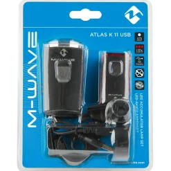 M-Wave - Atlas K 11 USB Set - Fahrradlampen-Set