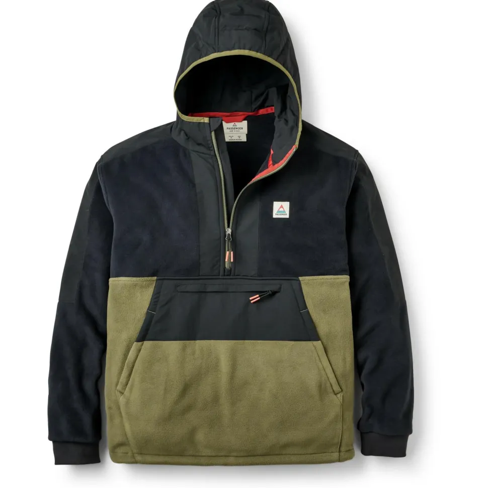 Passenger - Woodland 2.0 Hooded 1/2 Zip Recycled Polar Fleece - Fleecejacke