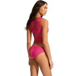Seafolly - Seafolly Collective High Leg Ruched Side Pant - Bikini-Bottom