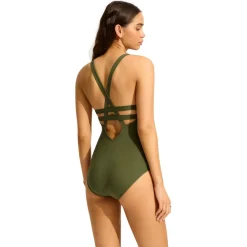 Seafolly - Women's Collective Deep V One Piece - Badeanzug