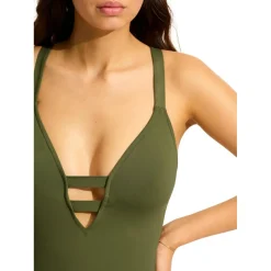 Seafolly - Women's Collective Deep V One Piece - Badeanzug