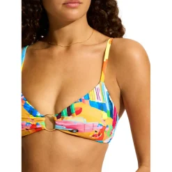 Seafolly - Women's Cuba Ring Front Bralette - Bikini-Top