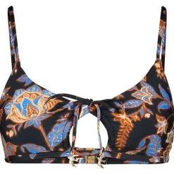Seafolly - Women's Silkroad Drawstring Keyhole Bralette - Bikini-Top