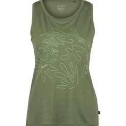 Stoic - Women's Merino155 LaholmSt. Print Tank Flowers - Merinoshirt