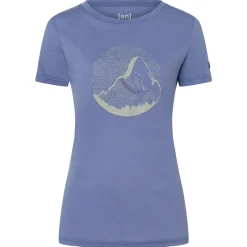 super.natural - Women's Mountain Mandala Tree Tee - Merinoshirt