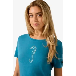 super.natural - Women's Sea Horse Tee - Merinoshirt