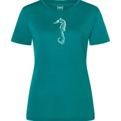 super.natural - Women's Sea Horse Tee - Merinoshirt