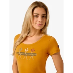 super.natural - Women's Surfing Flowers Tee - Merinoshirt