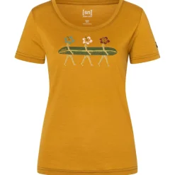 super.natural - Women's Surfing Flowers Tee - Merinoshirt