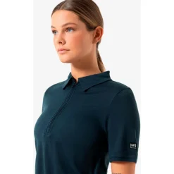 super.natural - Women's Zip Polo - Merinoshirt